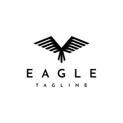 Flying eagle logo design Royalty Free Vector Image