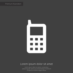 mobile phone remote premium icon vector