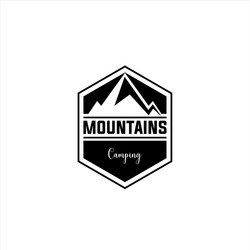 mountain logo elegant design Vector Image