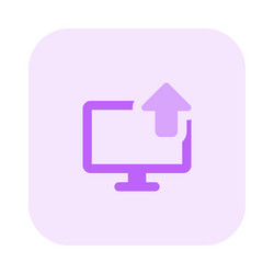 uploading and saving files to the monitor vector image