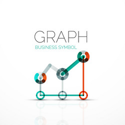abstract logo idea linear chart or graph vector image