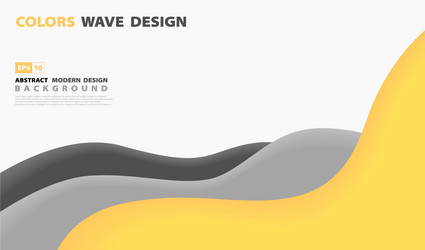 abstract tech yellow line overlap design on white vector image