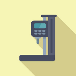 automated cnc machine icon flat printer vector image