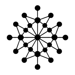 complex network hub spoke connection icon vector image