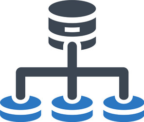 database network icon vector image
