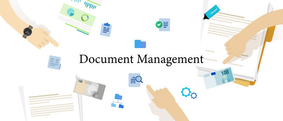 document management folder file report data vector image