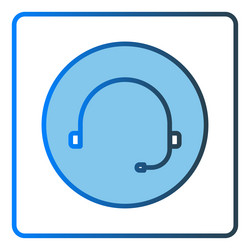 headphone icon related to music player vector image