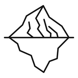 iceberg floating showing visible and hidden danger vector image