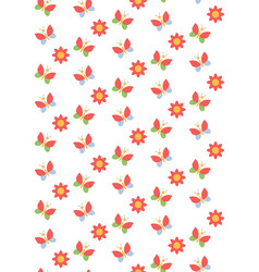 spring seamless pattern with butterflies vector image