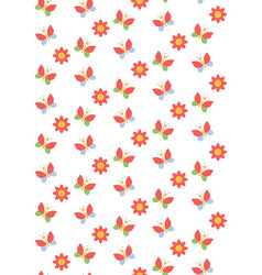 spring seamless pattern with butterflies vector