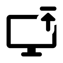 transferring and displaying data on the monitor vector image
