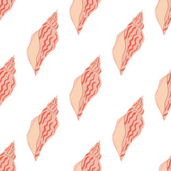 decorative pattern featuring colorful shells vector image