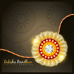 golden rakhi vector