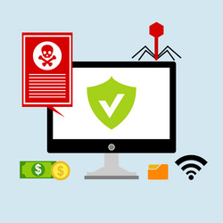 hacker activity computeralert notification vector image