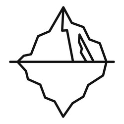 iceberg floating showing visible and hidden parts vector image