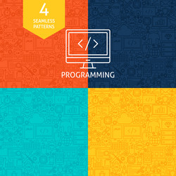 line programming patterns vector image