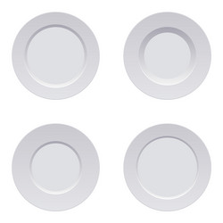 Realistic porcelain plate Royalty Free Vector Image