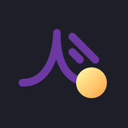 animation flat gradient fill ui icon for dark vector image