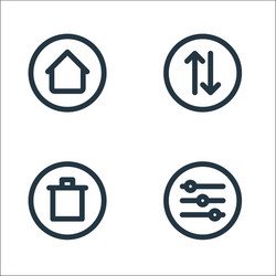 basic ui line icons linear set quality vector image