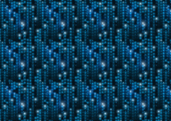 Blue matrix symbols binary code on dark vector