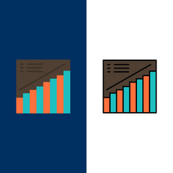 Chart graph analytics presentation sales icons vector