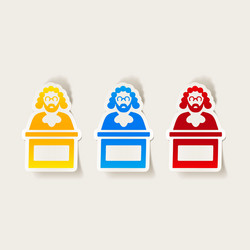 realistic design element judge vector image