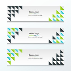 triangle pattern banner vector image