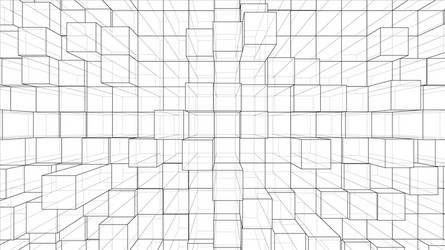 Wireframe Cube Pattern vector image