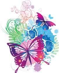 Night butterflies Royalty Free Vector Image - VectorStock