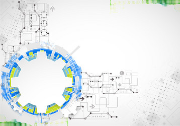 abstract technological background with various vector image