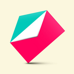 empty open envelope icon retro vector image