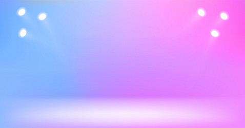 illuminated bright stage with colorful projectors vector image