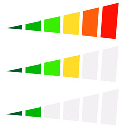 progress bar level indicator in perspective vector image
