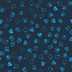 set document and lock on monitor ftp folder vector image