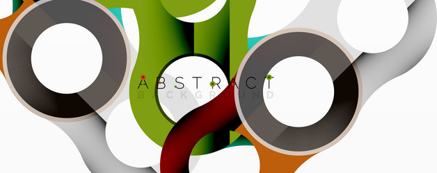 abstract design features overlapping circles vector image