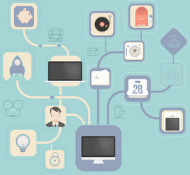 communication web design elements vector image