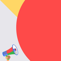 half part blank huge balloon empty text with small vector image