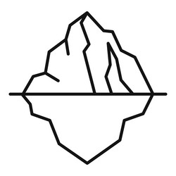 large iceberg floating with hidden part below vector image