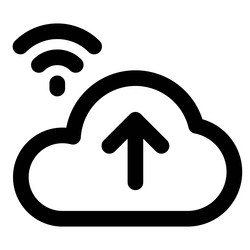 uploading data over wireless from cloud storage vector image