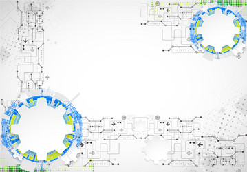 abstract technological background with various vector image