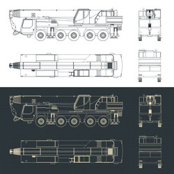 Mobile crane hand drawn sketch icon Royalty Free Vector