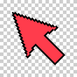 arrow pixel icon web cursor click mouse symbol vector image