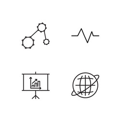 Medical simple outlined icons set vector