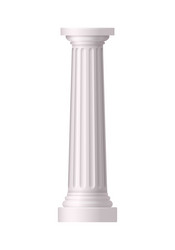 Realistic white antique column Royalty Free Vector Image