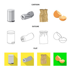 isolated object of dump and sort symbol set vector image
