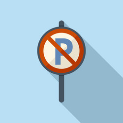 no parking sign icon flat park space vector