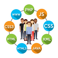 programming language design vector image