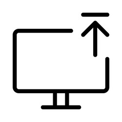 transferring and displaying data on the monitor vector image