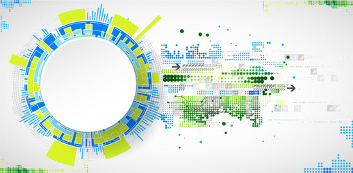 abstract technological background with various vector image