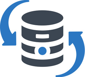database sync icon vector image